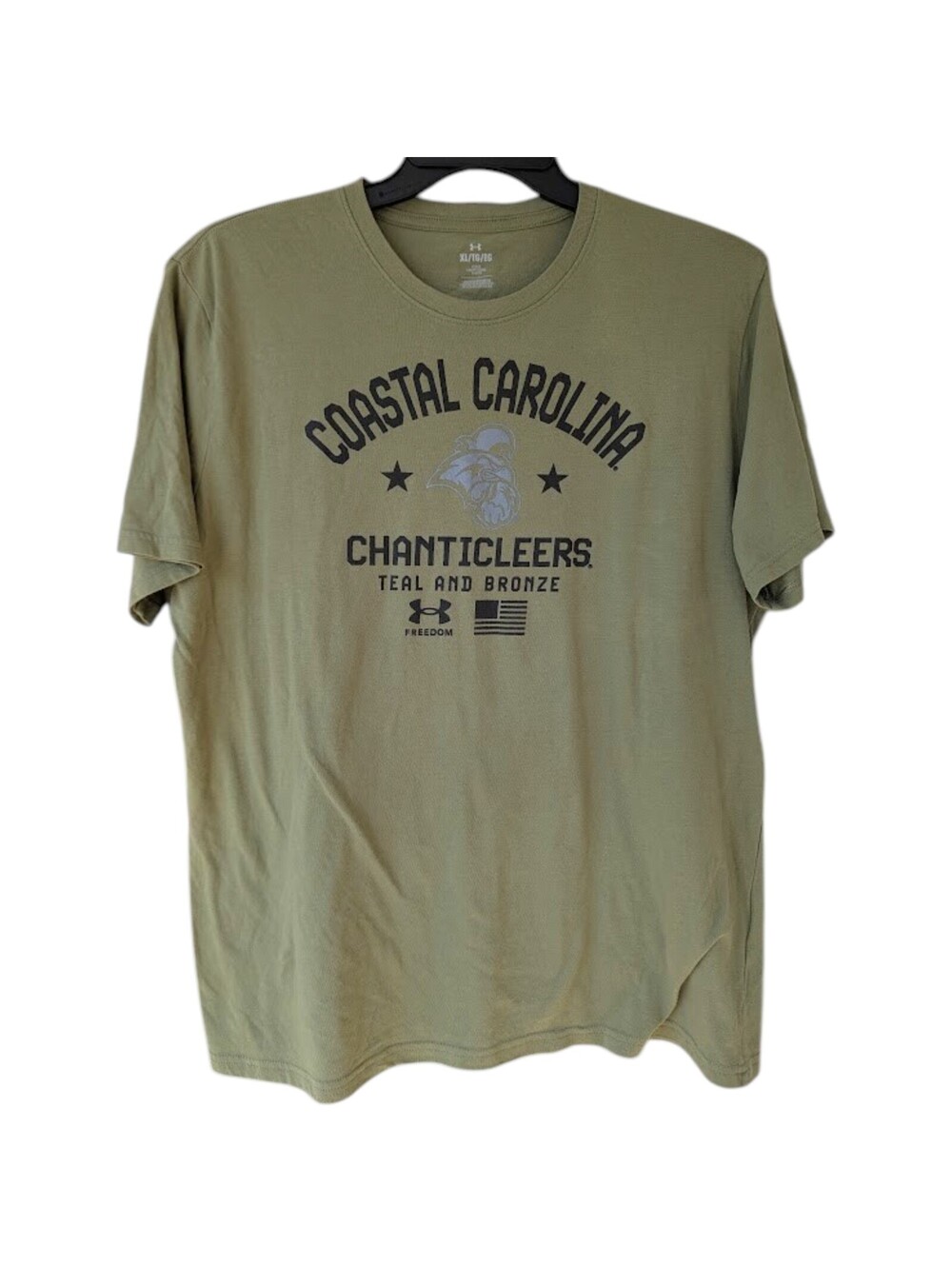 Under Armour Freedom CCU Chanticleers XL T-shirt Green Military Coastal Carolina